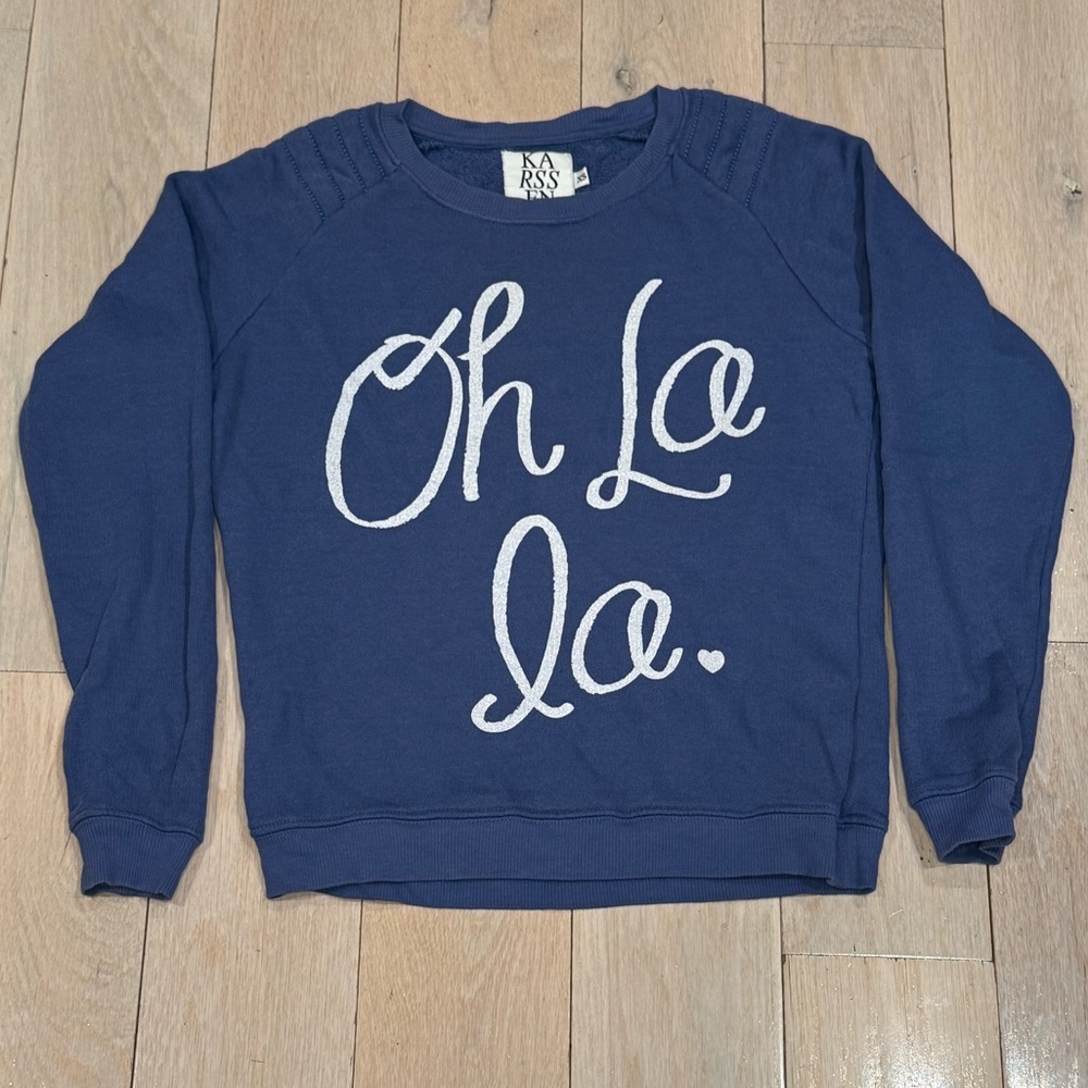 Zoe Karssen Blue Sweatshirt with White Print
